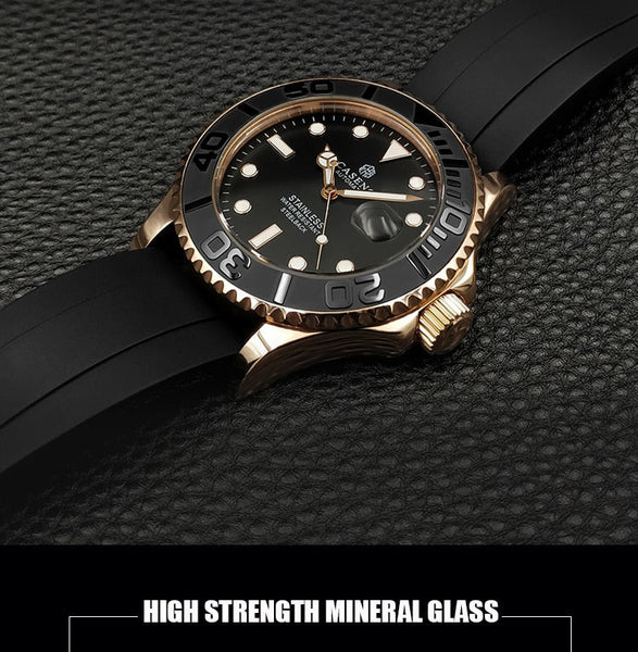 Men's Luxury Black Ceramic Stainless Steel Automatic Mechanical Watches  -  GeraldBlack.com