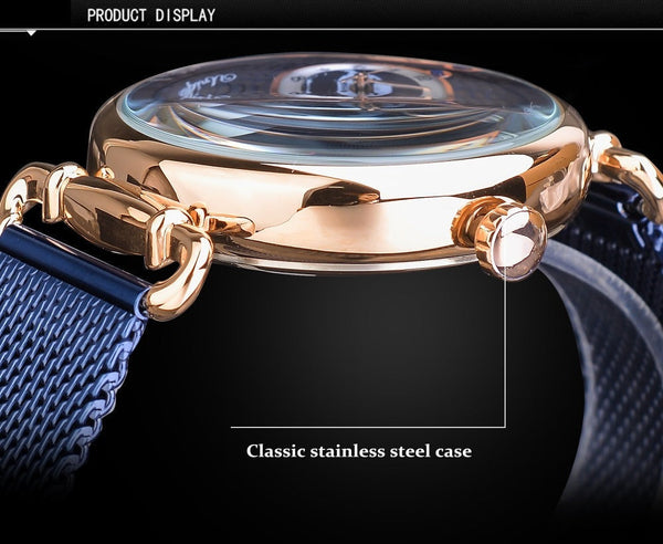 Men's Luxury Blue Fashion Dual Movement Mesh Band Waterproof Watch  -  GeraldBlack.com