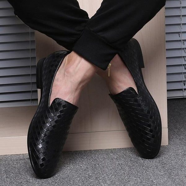 Men's Luxury Braid Leather Casual Driving Oxfords Loafers Shoes - SolaceConnect.com