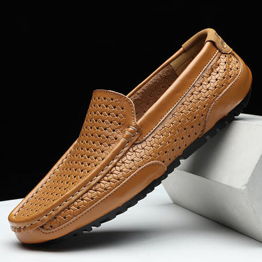 Men's Luxury Brand Genuine Leather Casual Italian Breathable Moccasins - SolaceConnect.com