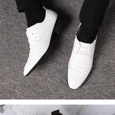Men's Luxury Formal Italian Fashion Leather Pointed Toe Oxford Dress Shoes  -  GeraldBlack.com