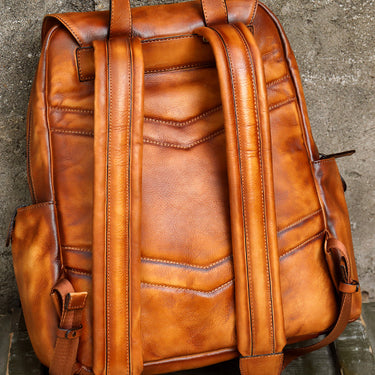 Men's Luxury Leather Shoulder Bag Military Style Travel Backpacks  -  GeraldBlack.com
