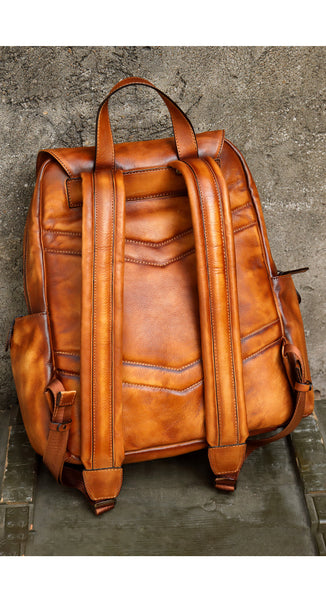 Men's Luxury Leather Shoulder Bag Military Style Travel Backpacks  -  GeraldBlack.com