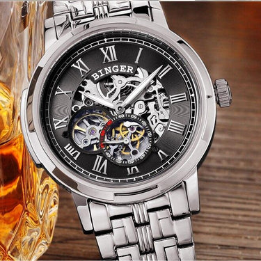 Men's Luxury Mechanical Automatic Skeleton Relogio Relojes Montre Watch - SolaceConnect.com