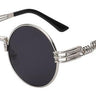 Men's Luxury Round Metal Steampunk Coated Lens Sunglasses in Retro Style - SolaceConnect.com