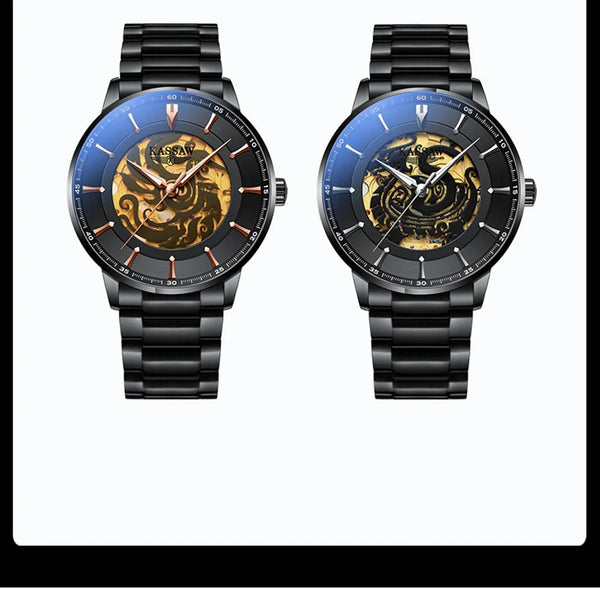 Men's Luxury Stainless Steel Sapphire Crystal Automatic Mechanical Watches  -  GeraldBlack.com