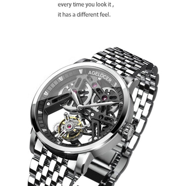 Men's Luxury Tourbillon Skeleton Mechanical Movement Watches - SolaceConnect.com