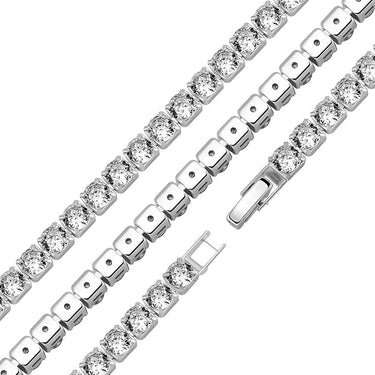 Men's Micro Fold Over Clasp Hip Hop Bling Iced Out Cubic Zirconia Bracelets  -  GeraldBlack.com