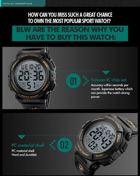 Men's Military Army Luxury Style Digital LED Electronic Sports Watch  -  GeraldBlack.com