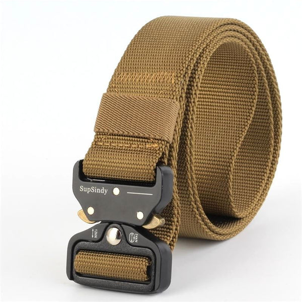 Men's Military Nylon Canvas Tactical Training Belt with Metal Insert Buckle  -  GeraldBlack.com