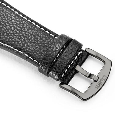 Men's Military Style Leather Strap Multi-Time Zone Quartz Wristwatches - SolaceConnect.com
