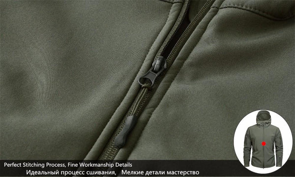 Men's Military US Army Tactical Sharkskin Softshell Autumn Winter Jacket - SolaceConnect.com