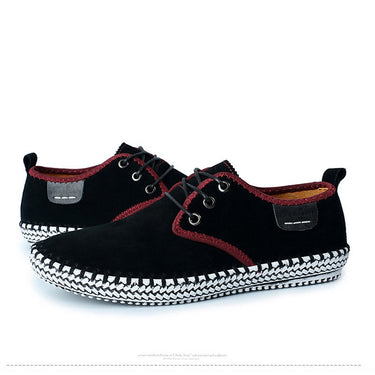 Men's Minimalist 100% Genuine Suede Leather Flat Formal Shoes  -  GeraldBlack.com