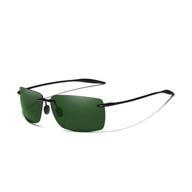 Men's Mirror Lens Ultralight Square TR90 Frameless Rimless Sunglasses - SolaceConnect.com
