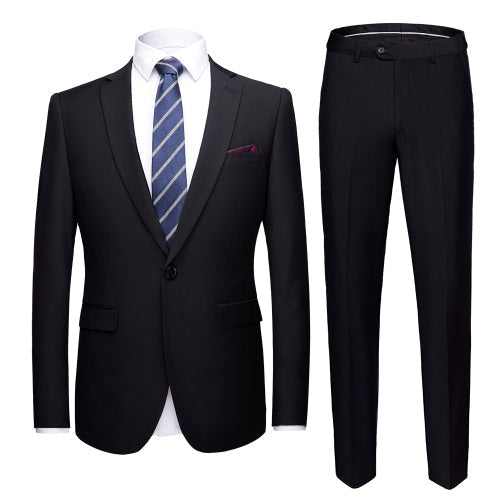 Men's Mixed Color Slim High-End Wedding Jacket Pants Two-Piece Suit  -  GeraldBlack.com