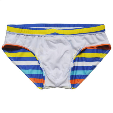 Men's Multicolor Striped Sexy Swimming Trunks for Bath and Beach - SolaceConnect.com