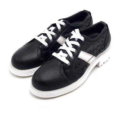 Men's Nature Leather High Street Breathable Hollow Out Lace Up Casual Shoes  -  GeraldBlack.com