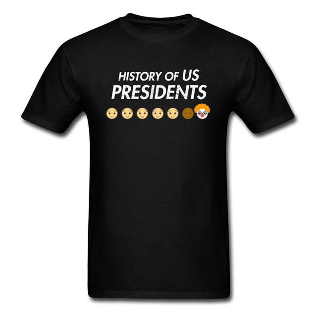 Men's Novelty Summer History of US President Cartoon O-Neck T-Shirt - SolaceConnect.com