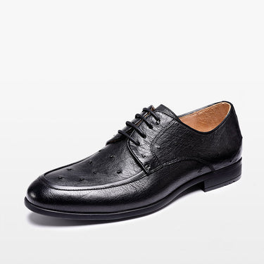 Men's Ostrich Genuine Leather Fashion Wear-Resistant Non-Slip Casual Shoes  -  GeraldBlack.com