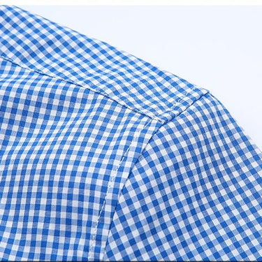 Men's Oxford Wash and Wear Plaid Pattern 100% Cotton Casual Shirt - SolaceConnect.com