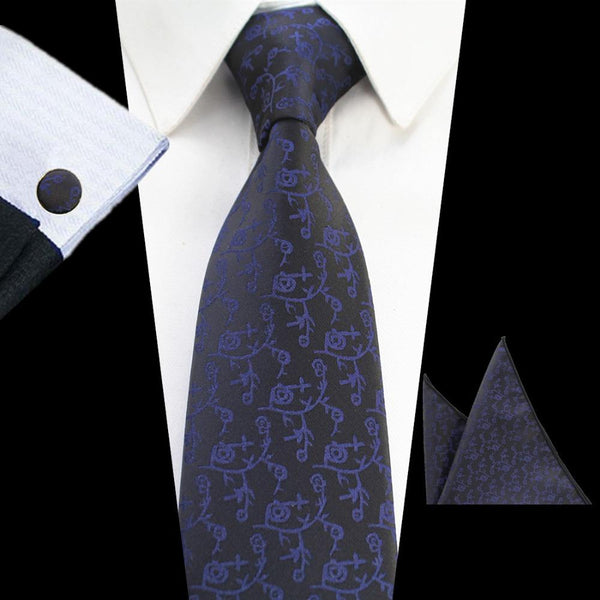 Men's Plaid & Dot & Paisley Tie Handkerchief Cufflinks Sets for Business  -  GeraldBlack.com