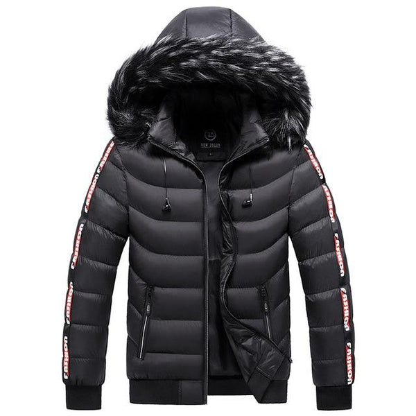 Men's Plus Size 5XL Cotton Thermal Windbreaker Hooded Coats for Winter - SolaceConnect.com