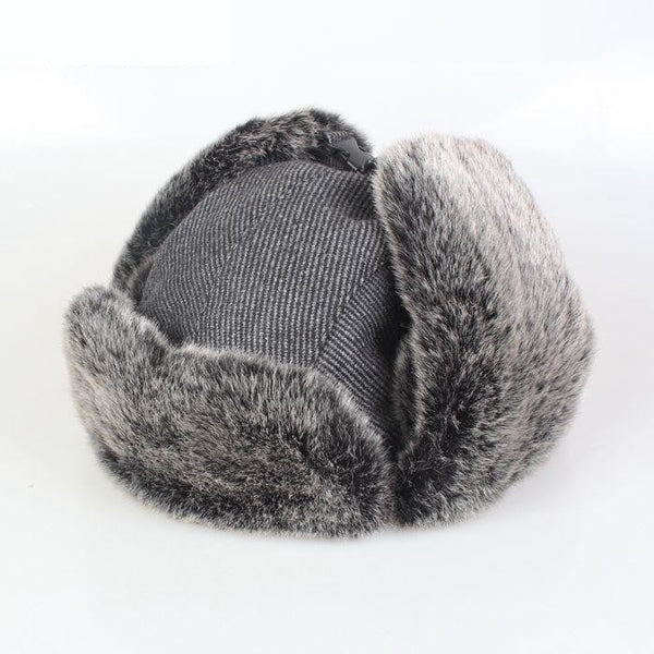 Men's Plus Size Ear Protection Winter Outdoor Warm Bomber Hats - SolaceConnect.com