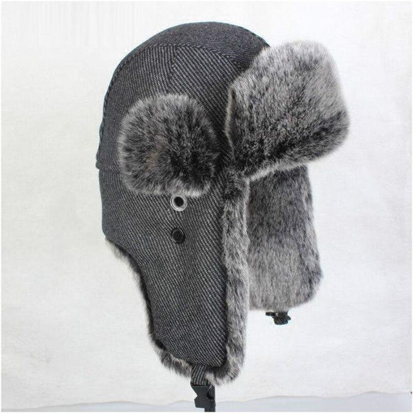 Men's Plus Size Ear Protection Winter Outdoor Warm Bomber Hats  -  GeraldBlack.com