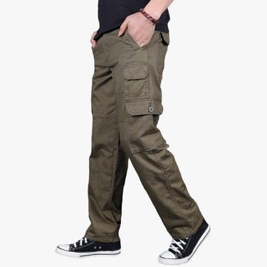 Men's Plus Size Full-Length Loose Overall Straight Leg Casual Pants  -  GeraldBlack.com