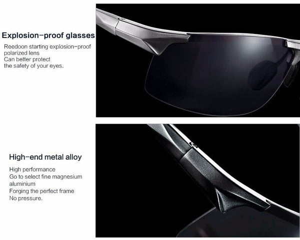 Men's Polarized Aluminum Magnesium Frame 100% UV400 Driving Sunglasses  -  GeraldBlack.com