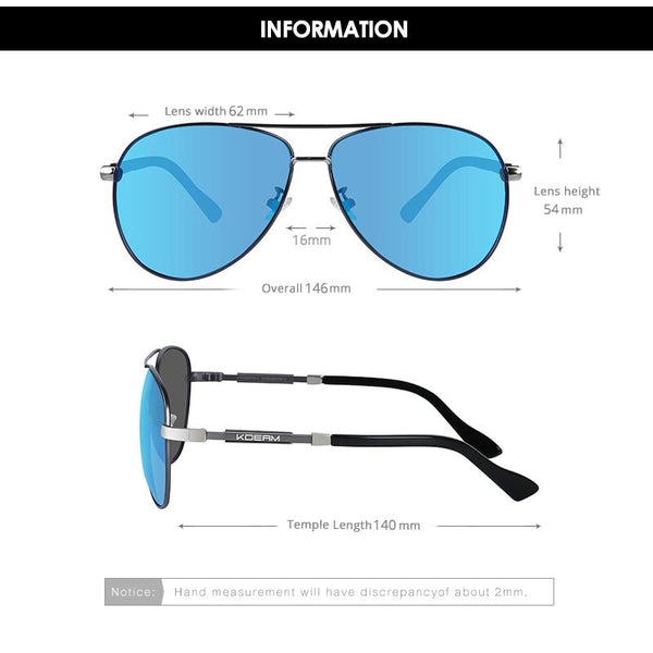 Men's Polarized Pilot 62mm Lens Driving Sun Glasses with Zipper Case - SolaceConnect.com
