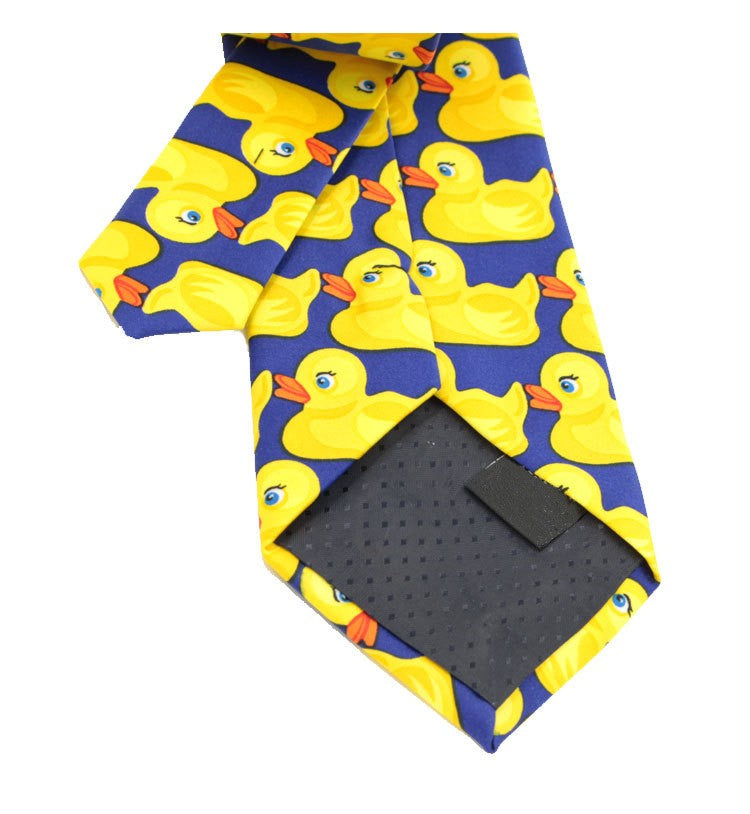 Men's Polyester Formal Wear Same Paragraph Drama Duck Necktie  -  GeraldBlack.com