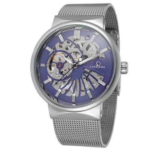 Men's Popular Hand-Wind Ultra-Thin Stainless Steel Mechanical Wristwatches - SolaceConnect.com