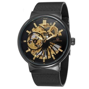 Men's Popular Hand-Wind Ultra-Thin Stainless Steel Mechanical Wristwatches - SolaceConnect.com
