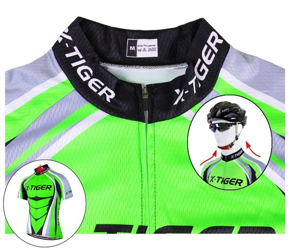 Men's Pro Cycling Jersey set Neon Green MTB Racing Bike Clothes Summer Mountain Bicycle Clothing  -  GeraldBlack.com