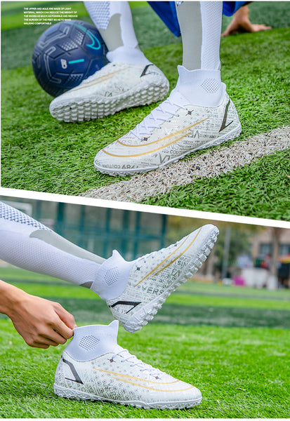 Men's Professional Cleats Artificial Grass Ground Breathable Soccer Shoes  -  GeraldBlack.com