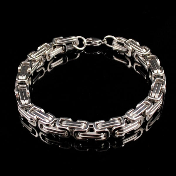 Men's Punk Retro Byzantine Style Stainless Steel Bracelets Chains  -  GeraldBlack.com