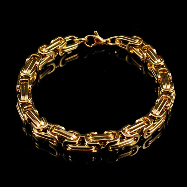 Men's Punk Retro Byzantine Style Stainless Steel Bracelets Chains  -  GeraldBlack.com