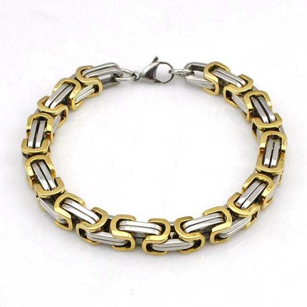 Men's Punk Retro Byzantine Style Stainless Steel Bracelets Chains - SolaceConnect.com