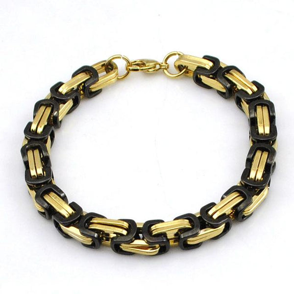 Men's Punk Retro Byzantine Style Stainless Steel Bracelets Chains - SolaceConnect.com