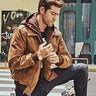 Men's Removable Hood Air Force Genuine Leather Bomber Jackets - SolaceConnect.com