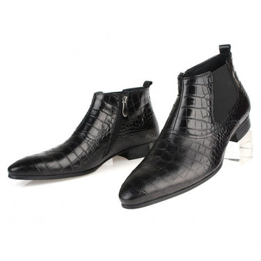 Men's Retro Business Formal Genuine Leather Ankle Chelsea Boots  -  GeraldBlack.com