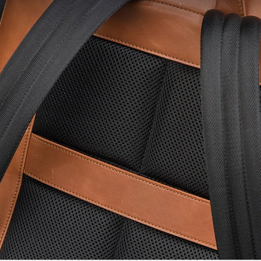 Men's Retro Genuine Leather Cowhide Business Laptop Travel Backpack  -  GeraldBlack.com