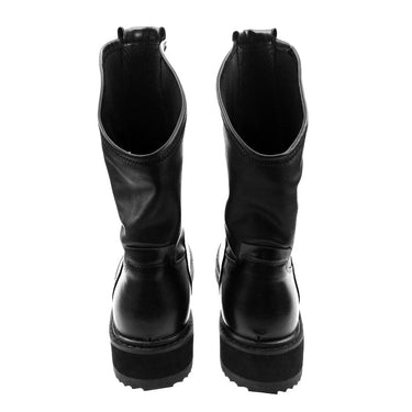 Men's Retro Genuine Leather Slip On Round Toe Cowboy Ankle Boots  -  GeraldBlack.com