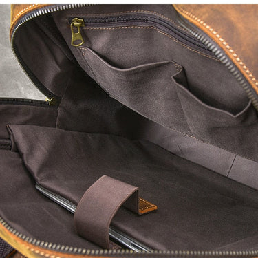 Men's Retro Genuine Leather Waterproof Large Capacity Outdoor BackPack  -  GeraldBlack.com