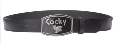 Men's Retro Leather Cocky Bird Metal Buckle Belt with Decorative Strap - SolaceConnect.com