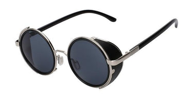 Men's Retro Vintage Steampunk Fashion Round Metal Wrap Designer Sunglasses - SolaceConnect.com