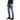 Men's Ripped Leather Knee Pleated Patch Bikers Jeans Joggers  -  GeraldBlack.com