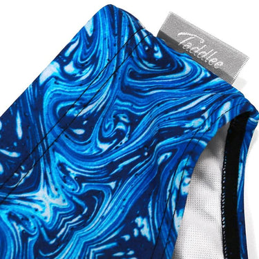 Men's Sexy Nylon Spandex 3D Print Blue Swim Boxer Briefs for Beach Surfing - SolaceConnect.com
