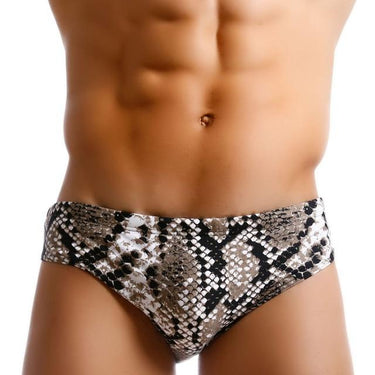 Men's Sexy Printed Swimwear Briefs Bikini Pad Inside Enhance Frontal Pocket - SolaceConnect.com